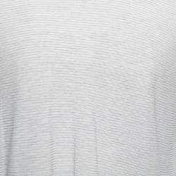 Pre Owned Loro Piana Black/White Striped Cotton Knit T-Shirt L