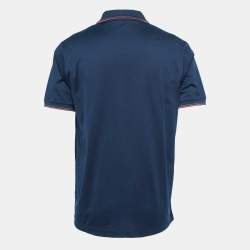 Pre Owned Loro Piana Navy Blue Cotton Polo T-Shirt XL