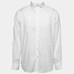 Loro Piana White Cotton Button Front Shirt L
