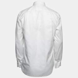 Loro Piana White Cotton Button Front Shirt L