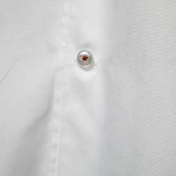 Loro Piana White Cotton Button Front Shirt L