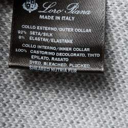 Pre Owned Loro Piana Grey Cashmere Knit Zip-Up Sweater XL