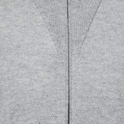 Pre Owned Loro Piana Grey Cashmere Knit Zip-Up Sweater XL