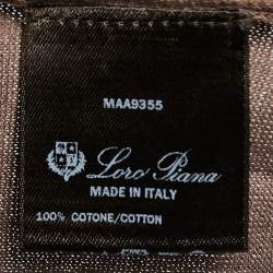 Pre Owned Loro Piana Brown Cotton Knit New Bay Polo T-Shirt XL