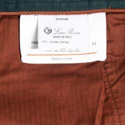 Pre Owned Loro Piana Green Cotton Knit Trousers L