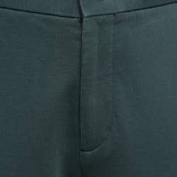 Pre Owned Loro Piana Green Cotton Knit Trousers L