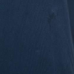 Pre Owned Loro Piana Navy Blue Cotton Pique Short Sleeve Polo T-Shirt XL