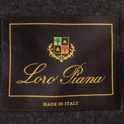 Pre Owned Loro Piana Dusty Brown Synthetic Hooded Down Jacket L