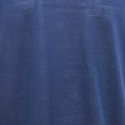 Pre Owned Loro Piana Navy Blue Wool Knit T-Shirt 3XL