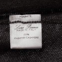 Pre Owned Loro Piana Grey Cashmere Knit Wide-Leg Pants S