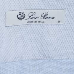 Pre Owned Loro Piana Light Blue Oxford Cotton Button Front Shirt M