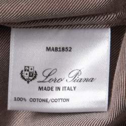 Pre Owned Loro Piana Brown Cotton Andre Button Front Shirt M