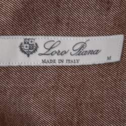 Pre Owned Loro Piana Brown Cotton Andre Button Front Shirt M