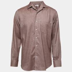 Pre Owned Loro Piana Brown Cotton Andre Button Front Shirt M