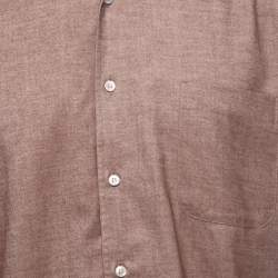 Pre Owned Loro Piana Brown Cotton Andre Button Front Shirt M