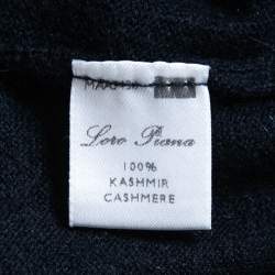 Pre Owned Loro Piana Dark Blue Cashmere Knit Crew Neck Sweater XL