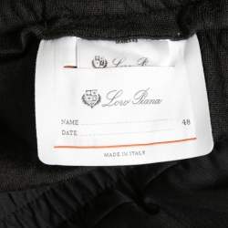 Loro Piana Black Nylon Elasticized Waist Track Pants M