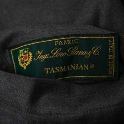 Loro Piana Black/Grey Nylon & Wool Bomber Jacket L
