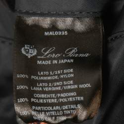 Loro Piana Black/Grey Nylon & Wool Bomber Jacket L