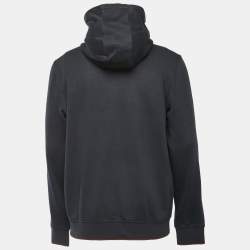 Pre Owned Loro Piana Navy Blue Knit Zip Front Hooded Jacket L 