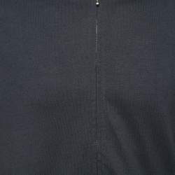 Pre Owned Loro Piana Navy Blue Knit Zip Front Hooded Jacket L 