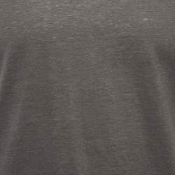 Pre Owned Loro Piana Grey Linen Half Sleeve T-Shirt M