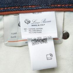 Pre Owned Loro Piana Dark Blue Kurashiki Denim Jeans XL Waist 36"