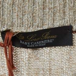 Pre Owned Loro Piana Brown Baby Cashmere Zip-Up Sweater XL