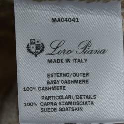 Pre Owned Loro Piana Brown Baby Cashmere Zip-Up Sweater XL