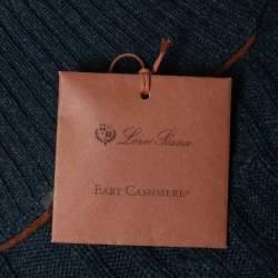 Pre Owned Loro Piana Navy Blue Baby Cashmere Zip-Up Sweater XL