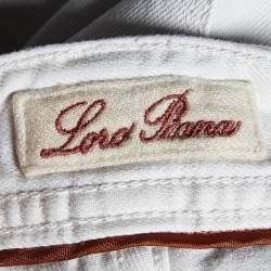 Pre Owned Loro Piana Light Beige Cotton Slim Fit Trousers M