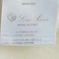 Pre Owned Loro Piana Light Yellow Cotton Polo T-Shirt L