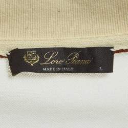 Pre Owned Loro Piana Light Yellow Cotton Polo T-Shirt L