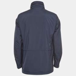 Pre Owned Loro Piana Navy Blue Windmate Traveller Bomber Jacket S