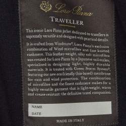 Pre Owned Loro Piana Navy Blue Windmate Traveller Bomber Jacket S