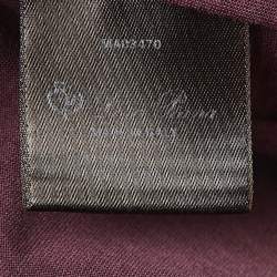 مملوكة مسبقًا Loro Piana Burgundy Cotton Crew Neck T-Shirt M