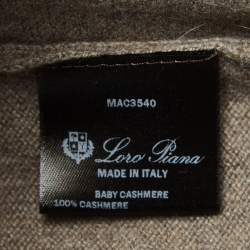 Pre Owned Loro Piana Brown Baby Cashmere V-Neck Sweater M