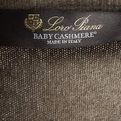 Pre Owned Loro Piana Brown Baby Cashmere V-Neck Sweater M