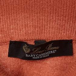 Pre Owned Loro Piana Orange Baby Cashmere Turtle Neck Sweater M