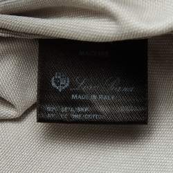 Pre Owned Loro Piana Beige Cotton and Silk Knit Polo T-Shirt S