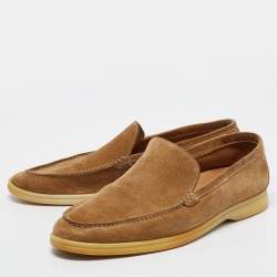 Pre Owned Loro Piana Brown Suede Summer Walk Loafers Size 43