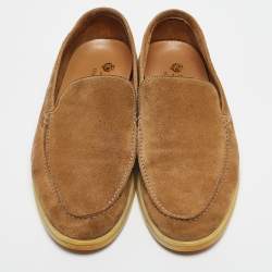 Pre Owned Loro Piana Brown Suede Summer Walk Loafers Size 43