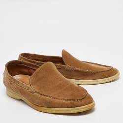 Pre Owned Loro Piana Brown Suede Summer Walk Loafers Size 43