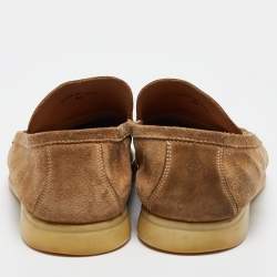 Pre Owned Loro Piana Brown Suede Summer Walk Loafers Size 43