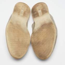 Pre Owned Loro Piana Grey Suede Babouche Walk Mules Size 42