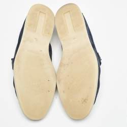 Pre Owned Loro Piana Navy Blue Suede Summer Charms Walk Loafers Size 41.5