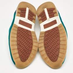 Pre Owned Loro Piana Green Knit Fabric 360 LP Flexy Walk Sneakers Size 42