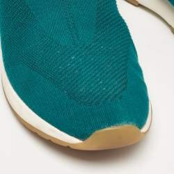 Pre Owned Loro Piana Green Knit Fabric 360 LP Flexy Walk Sneakers Size 42