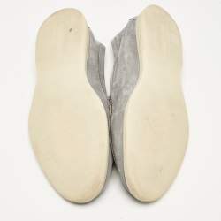 Pre Owned Loro Piana Grey Suede Summer Walk Loafers Size 45