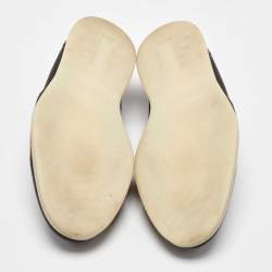 Pre Owned Loro Piana Grey Fabric and Suede Summer Walk Loafers Size 41.5